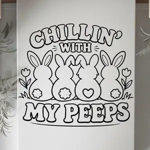 DTF Transfer Outline - Press & Paint Outline, Color your own DTF Print - Easter - Bunny - Coloring Activity - Sip and Paint  Party
