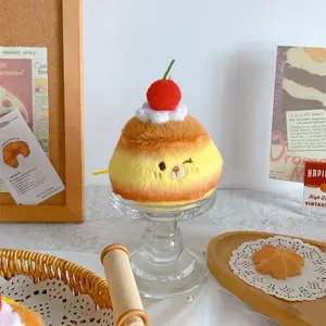 Bear Cake Plush Toy Hanging Decoration, Baking Dessert Figurine, Children Birthday Gift, Wedding Throw Doll, Cute Stuffed Animal