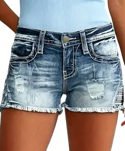 Women Denim Shorts Low Rise Jean Shorts Ripped Jean Shorts Cut Off Jeans Shorts Trendy Shorts Summer Shorts Plus