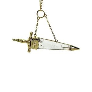 Golden rutile pendant