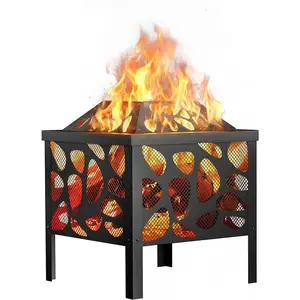 15.7 inch Small Fire Pit for Outside, Outdoor   Fire Pit, with Anti-Spark Mesh Guard, Small Bonfire Pit,Firepit Bowl for Patio Camping Backyard Deck Picnic Porch