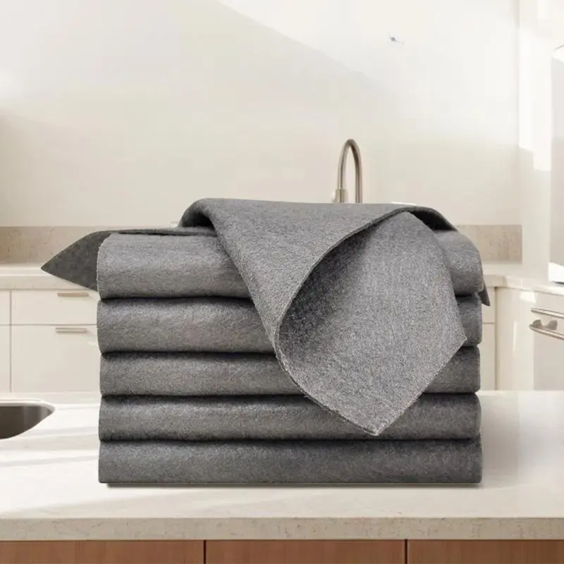 10pcs Magic Cleaning Cloth Reusable Cleaning Cloths Thickening Seamless Magic Cleaning Wipes Microfiber Cleaning Cloth for Window Glass Car Kitchen Cleaning Cloth Thickened Cleaning Cloth