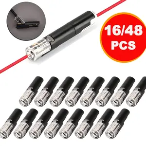 16/48 Piece D1 Interlocking Quick Connect Terminals, No Stripping No Soldering, Brass Contacts, Electronic Device Cable Connectors, Cable Connector Kit