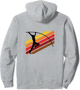 POLE VAULT - Retro Look - Fun Pole Vaulting - DESIGN ON BACK Pullover Hoodie - Mohamedab Shop 53B0BG2XG123
