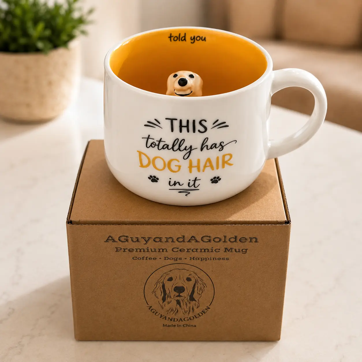 Dog Hair Coffee Mug By AGuyandAGolden