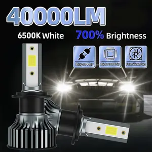 2-Pack H4/h7/h11/9005/hb3/9006/hb4 LED Car Headlights, 40000lm 6000k Bright Light, Bright Cob Chip, Durable Aluminum Alloy Material