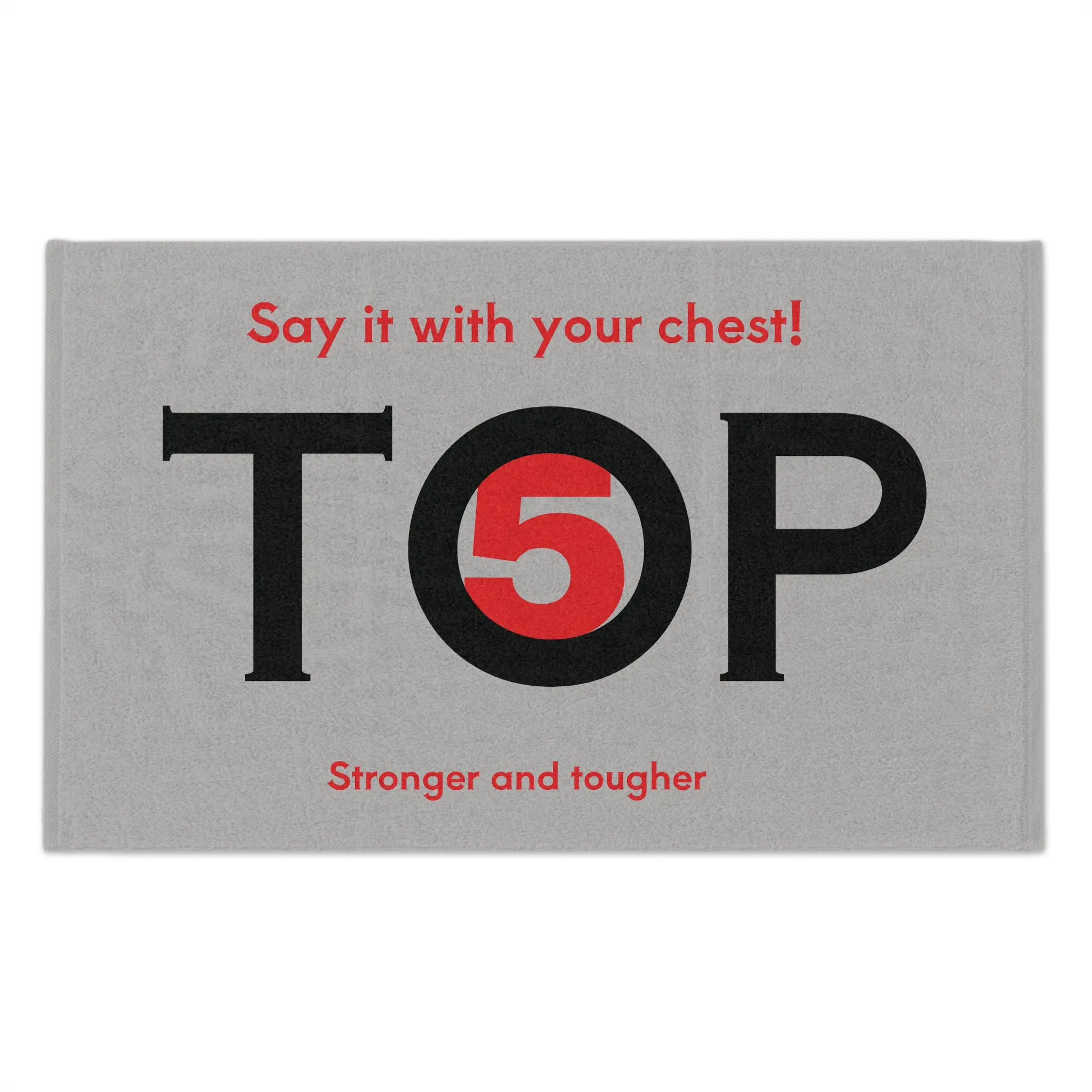 Top5's Motivational Rally Towel - Perfect for Sports, Workouts, Fitness Events, Cheerleading and Gym Sessions, Say It with Your Chest!