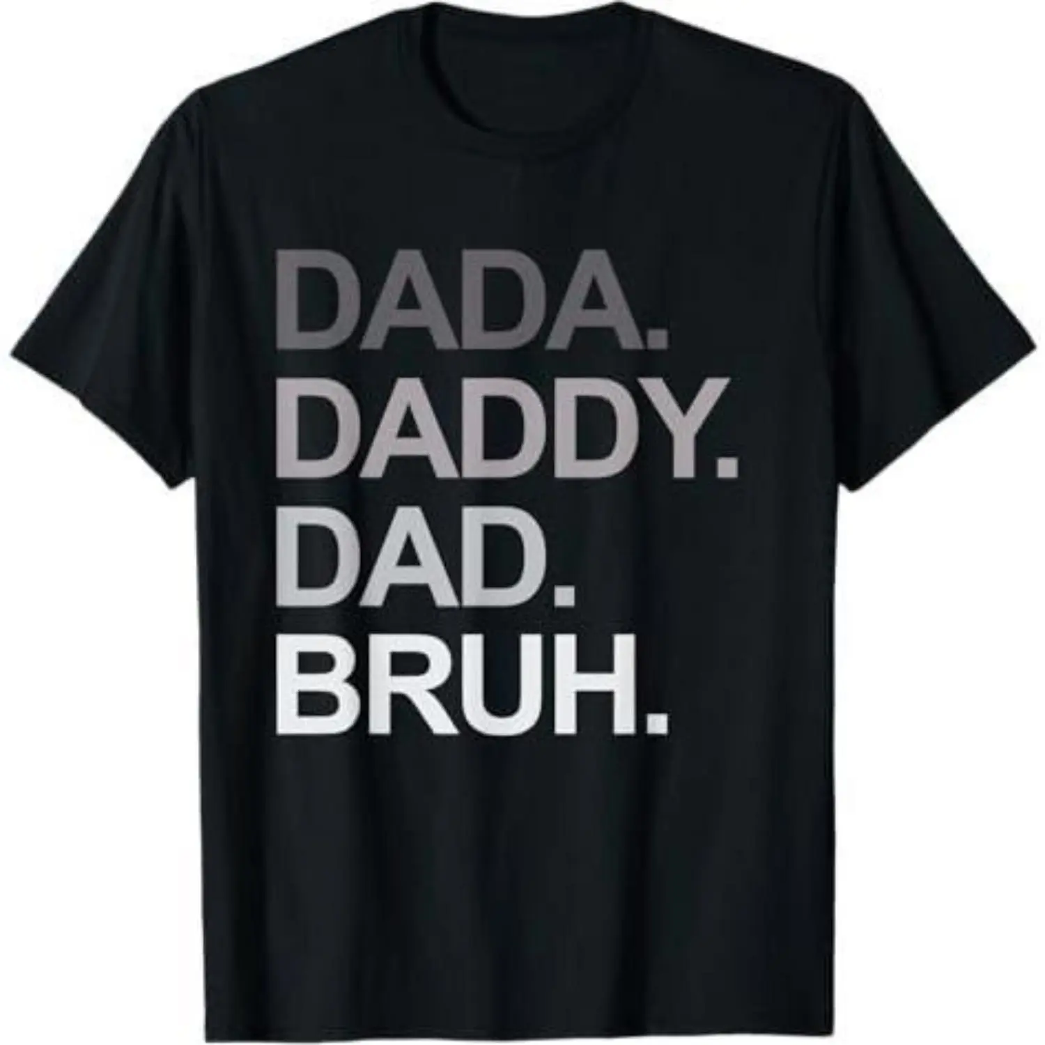 Women's Short-Sleeve Round Neck T-Shirt, Humorous Gradient Text Graphic Top, Casual Streetwear Gift for Father's Day/Birthday from Kids