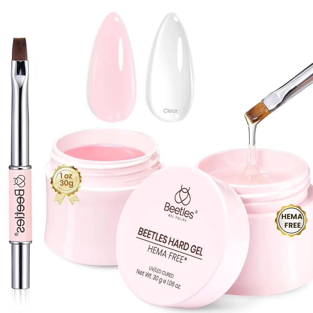 30g*2Hema-Free Sculpture Gel Set- Clear+Jelly Pink