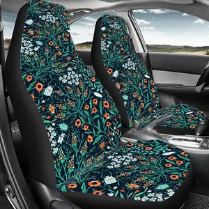 Vintage Elegant Floral Pattern Car Seat Cover, Durable Polyester Car Seat Protector, Easy To Install Car Interior Accessories for Cars, Suvs, Sedans, Car Seats Cover