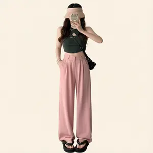 2026 Women's Flowy High Waist Wide Leg Palazzo Pants Casual Loose Trousers