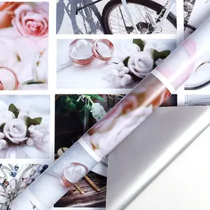 1Roll Double-Sided Flower Wrapping Paper Roll, Valentine's Wedding Collection - Large Size 300x43cm with Dual Patterns, Versatile for Multiple Occasions, Perfect for Wrapping Your Love and Celebrations