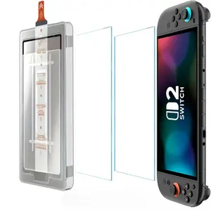 2Pcs Auto-Alignment OneTouch for Nintendo Switch 2 Screen Protector [7.9''] 2025 Tempered Glass, Accessories, 30 seconds Installation, Bubble Free, Anti-Scratch, Touch Sensitive, Ultra-Clear [2Pack]