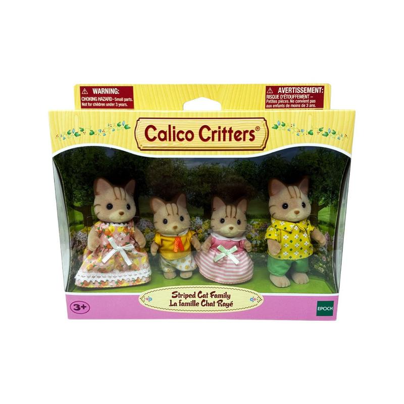 Calico Critters Striped Cat Family
