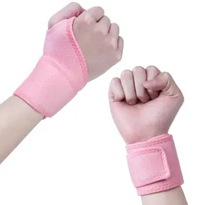 2 Pack Wrap Wrist Brace for Carpal Tunnel Relief, Adjustable Wrist Support Thumb Splint Brace Wrist Wraps for Men Women Sports Protecting, Joint Pain Relief, Left & Right Hand Brace (Pink)