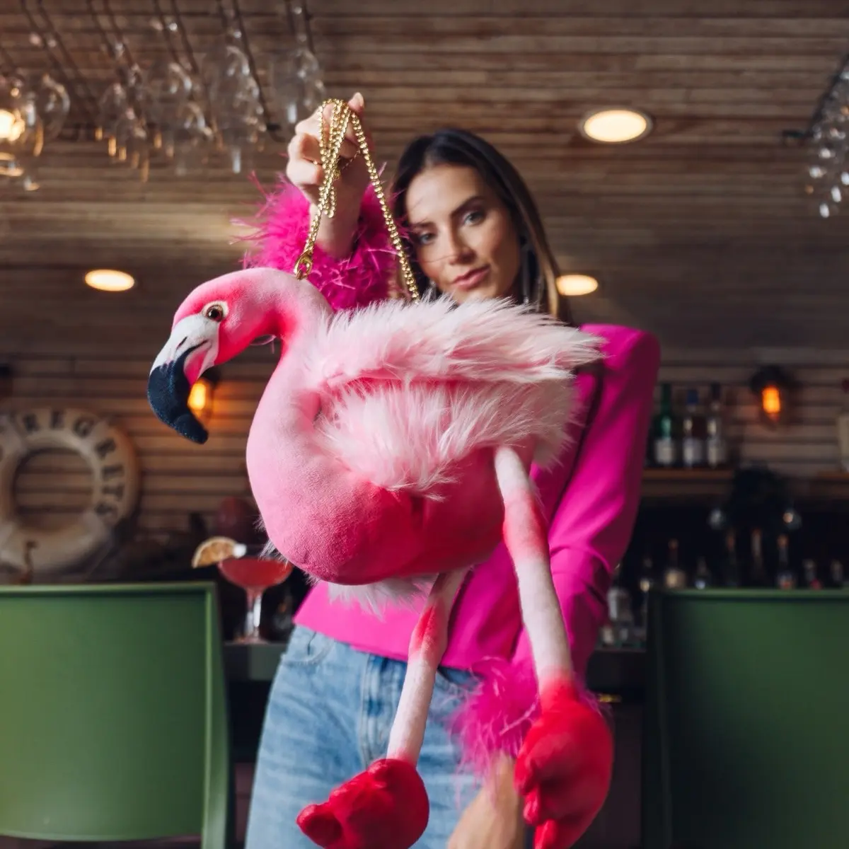 Domesticated Couture’s “Flamingle”- this stunning, pink flamingo purse will get everyone’s attention