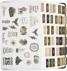 Laminated Bible Tabs with Stickers for Journaling Gifts Durable Guide Books for Women and Men Easy Installation Adhesive Organizational Aid