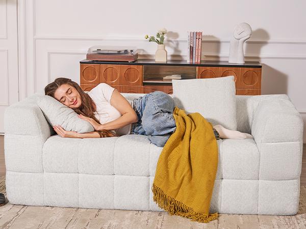 75" Cloud Loveseat Sofa in a Box, No Assembly Required Comfy Deep Seat Boneless Couch, Modern Small Couches for Living Room, Bedroom, Apartment 75" Cloud Loveseat Sofa in a Box, No Assembly Required Comfy Deep Seat Boneless Couch, Modern Small Couches for Living Room, Bedroom, Apartment