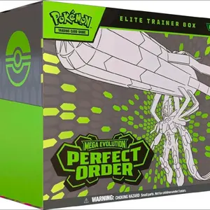 Pokemon Elite Trainer Box Mega Evolution Perfect Order Trading Card Game Collectible Set