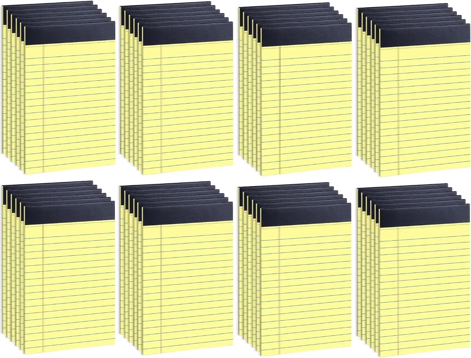 48 Pack Legal Pads 5 x 8 Inch Yellow Notepads College Ruled Writing Pads | Perforated Memo Pads with Lined Paper for Office, School and Home; Great for Notes, Lists, Planning and Daily Writing