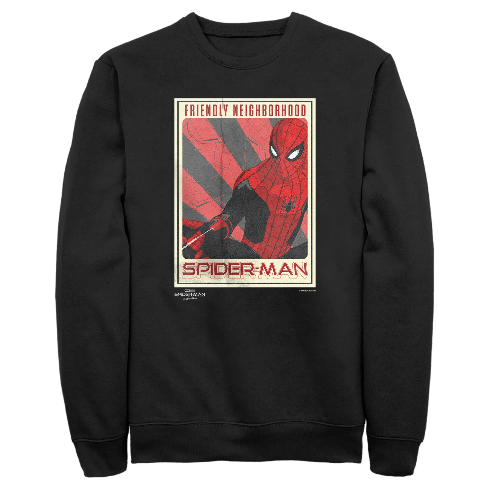 Men's Marvel Spider-Man: No Way Home Friendly Neighborhood Poster Sweatshirt