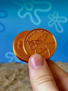 Goob Coin Slider Fidget Toy ~ Magnetic Wizard Token with Textured Grip
