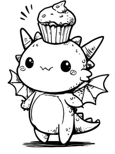 Dragons & Friends A Chibi Inspired Coloring Book 80 Adorable Baby Dragons with Cute Buddies Toys Treats and Simple Adventures Single Sided 8.5" x 11" Pages for Markers Crayons or Colored Pencils