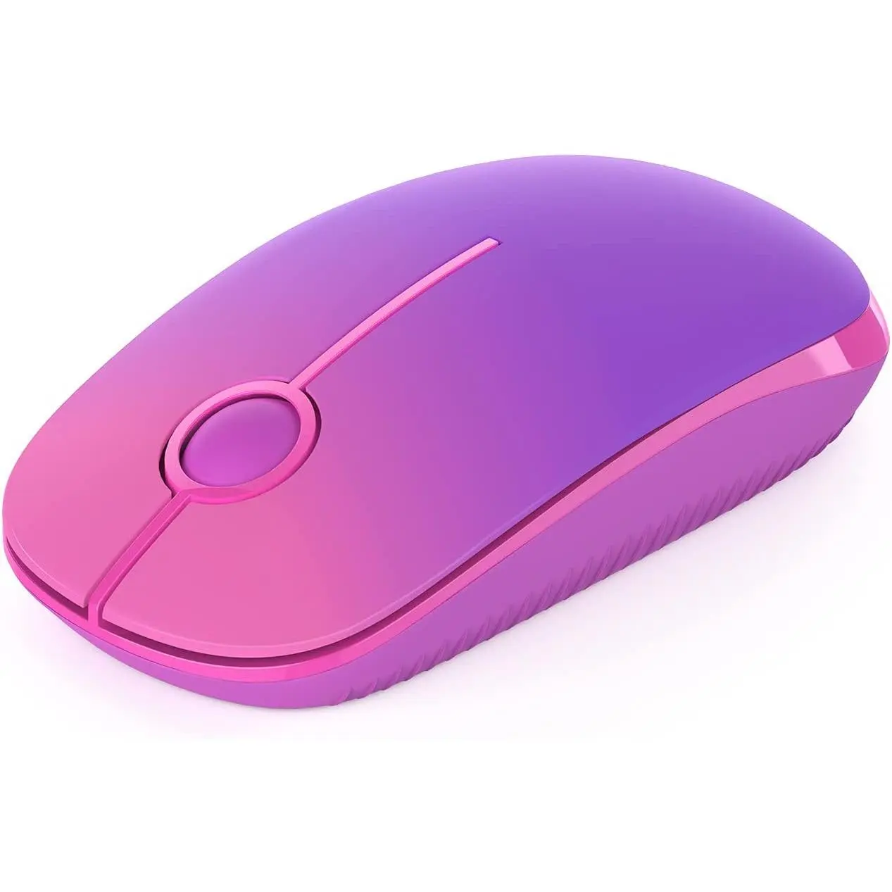 - 2.4G Slim Portable Computer  with Nano Receiver, Less Noise Mobile Optical Mice for Notebook, PC, Laptop, Computer,  (Gradient Purple)