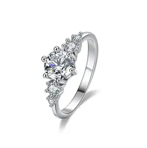 #89（Bella）1 CT 925 Sterling Silver Synthetic Moissanite Ring
