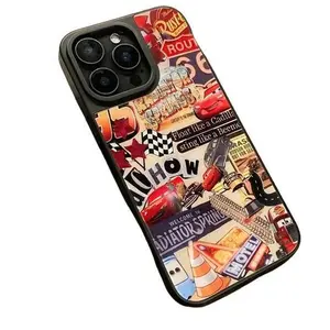 Cars Lightning McQueen Phone Case Strong Magnetic For IPhone 15 14 13 Pro Max 11 12 Alex Mirror For Wireless Charging Cover