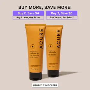 Brightening Cleansing Gel - ACURE - Gentle Facial Wash for All Skin Types - 4 fl oz - Nutrient-Packed Formula with Antioxidants for Radiant Skin
