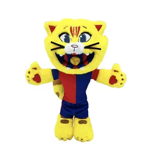 Football mascot cat plush toy – Soft stuffed animal, bunny doll, collectible plush toy that helps relieve stress and promote play.
