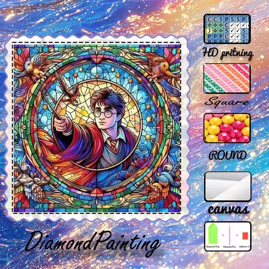 5D-DIY, velvety canvas, diamond art, Diamond Art Tools, diamond painting kit, magic, colorful, AB diamonds, fairy dust diamonds, perfect home decoration, handmade diamond art kit, Handicraft, Handcraft