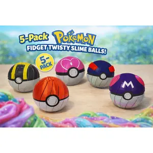 5-Pack Pokemon Pokéball Slime Fidget