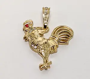 Plated Rooster Pendant