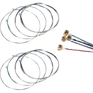 2 Packs of Violin Strings Full Set G-D-A-E Universal Strings for 4/4 3/4 1/2 1/4 Size Violin, Stainless Steel Core with Nickel-Plated Ball End