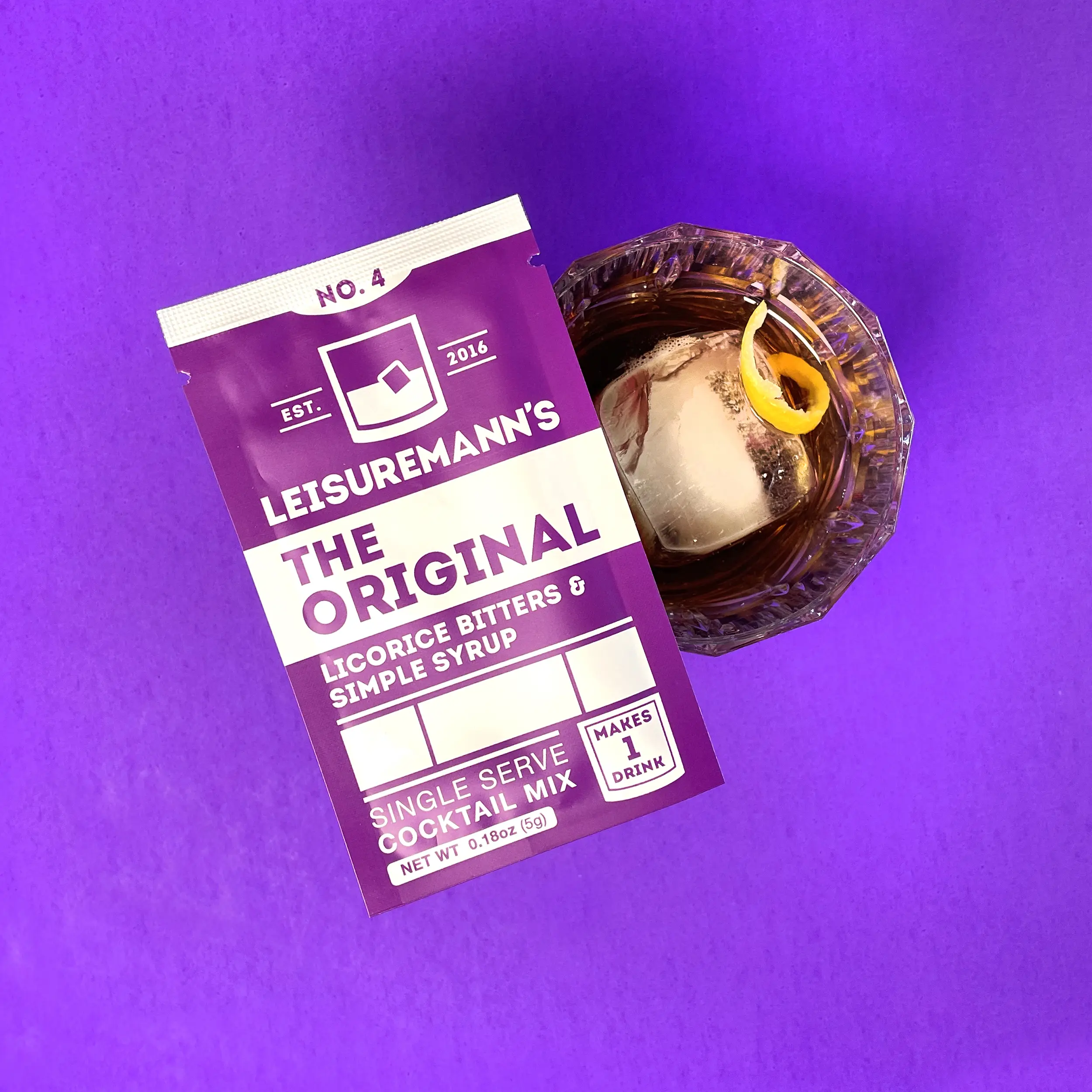 Leisuremann's Original Single Serve Drink Mixer - Cocktail or Mocktail Powders Designed to Make Happy Hour Easier - All Natural - Low Sugar - Travel Ready