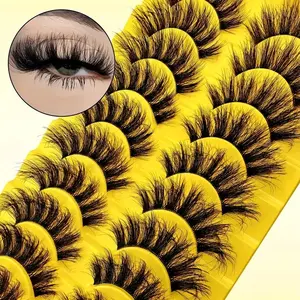 False Eyelashes, Wispy Faux Cluster Lashes, Natural Curling Eye Makeup Strip Lashes, Volumized False Eyelashes for Eye Makeup Enhancement, Cosmetic