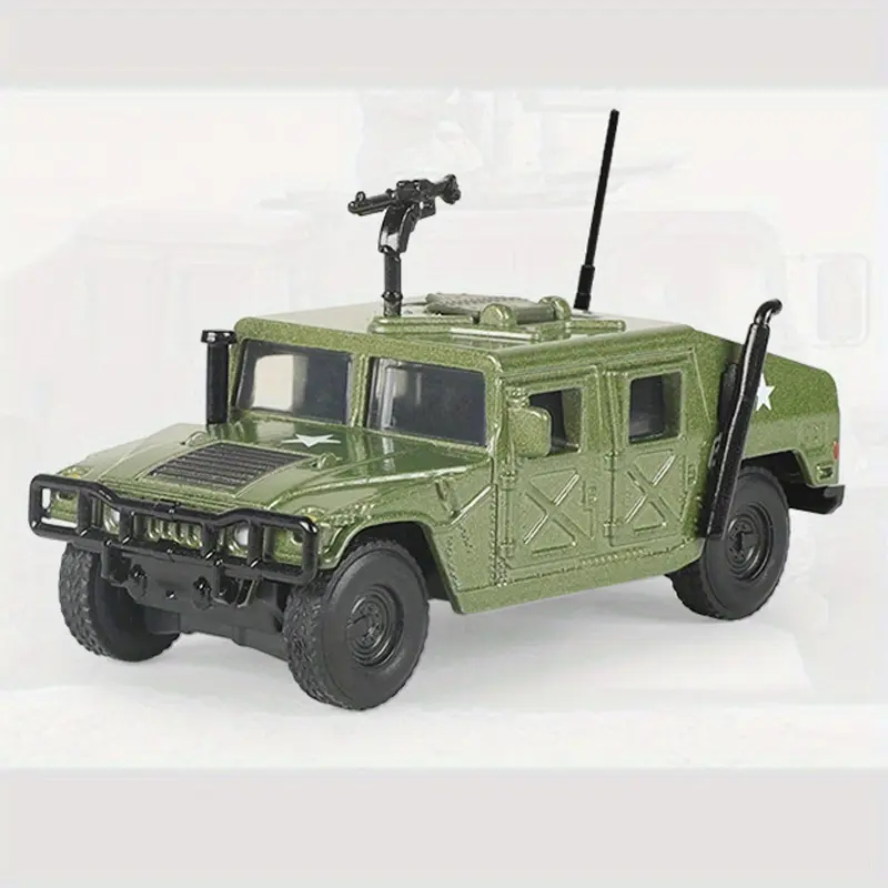 1:64 Metal Die-Cast Military Vehicle Model, Suitable for Home Decoration, Holiday Gifts, Christmas Gifts and Friends Magnetic Train Set