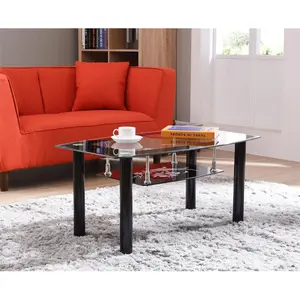 212 MAIN Outdoor Coffee Table - 12mm Bent Glass Top, Contemporary Style with Curved Base (Outdoor Furniture)