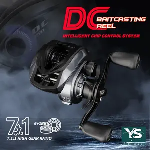 DC Electronic Brake Baitcasting Reel - 7.1:1 High Gear Ratio 6+1 Bearings, Intelligent Chip & Distinct DC Casting Sound, Side Adjustment Fast Fish Retrieval, Waterproof for Freshwater/Saltwater