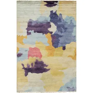 Fiona Para Multicolor Handmade Bamboo Silk Rug