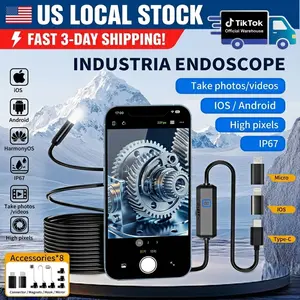 Endoscope Borescope Camera with 8 Adjustable LED Lights, Car Inspection Camera, IP67 waterproof Multifunctional Inspection Tool for Car Repair, Home Appliance Inspection, Pipeline Maintenance fathersdaygift