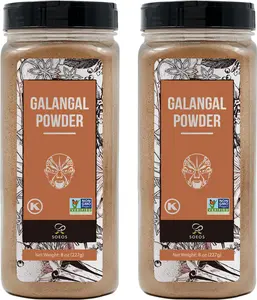 Soeos Galanga Powder 8oz (227g), Twin Pack, 16oz Total, Greater Galanga, Alpinia Galanga, Perfect for Tom Yum and Tom Kha Soups Spice Flavor