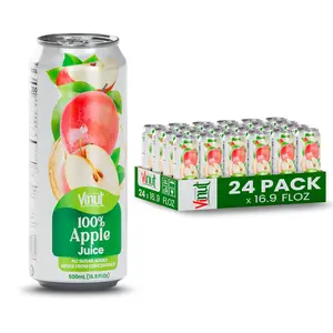 Vinut 100% Apple Juice 6 pack, 12 Pack and 24 Pack 16.9 Fl Oz No Added Sugar Crisp Refreshing Beverage Premium Quality Clean Ingredients