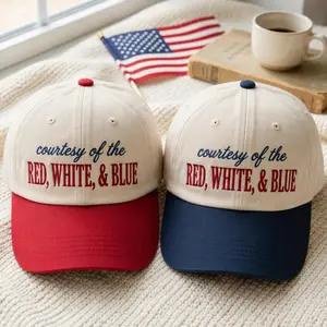 Embroidered Patriotic Trucker Hat, Retro USA Red White Blue Hat, Summer Snapback Baseball Cap, Father's Day Gift, Gift For Dad
