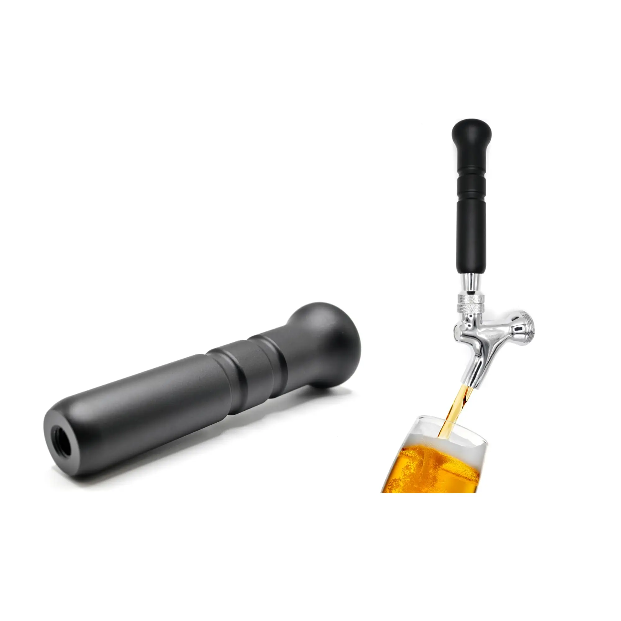 Beer Tap Handle for Home Beer and Wine Brewing, with Standard American 3/8'' Threading (Black) Kitchen Utensils