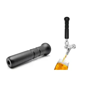 Beer Tap Handle for Home Beer and Wine Brewing, with Standard American 3/8'' Threading (Black) Kitchen Utensils