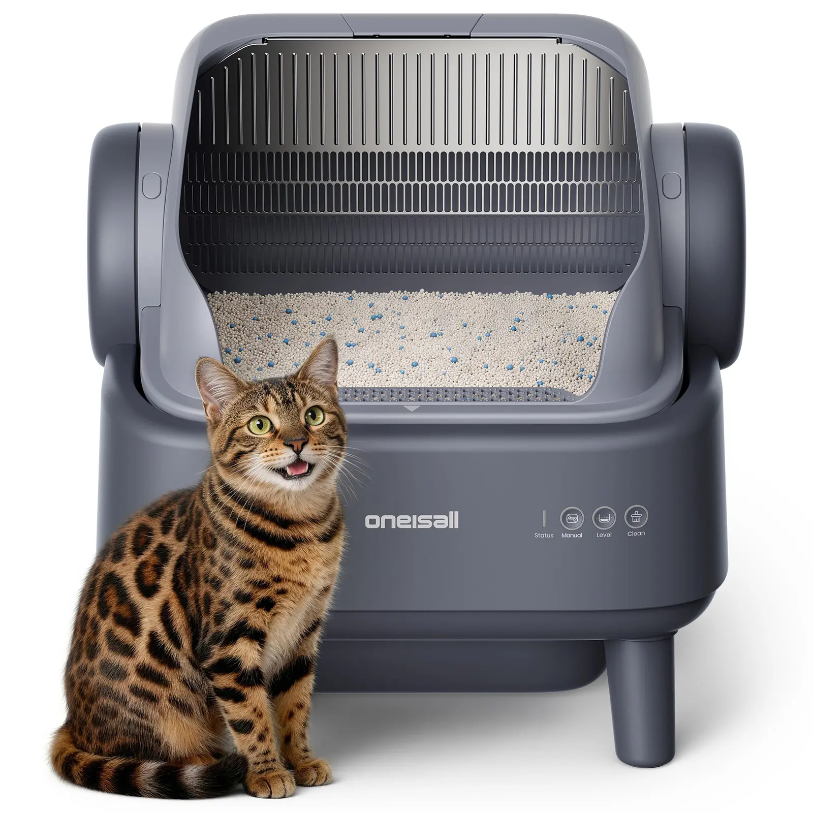 Oneisall Automatic Self-Cleaning Cat Litter Box |  11L Large Waste Drawer, 14 Days Scoop-Free, Easy to clean, Easy to disassemble, Weight & Safety Sensors, Ultra-Quiet, Leak-Proof, Large Open Top,For Medium Cats & Kittens Summervibes Petlovers summerwins