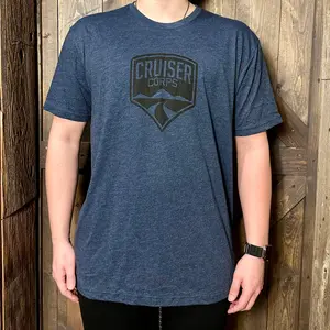 Cruiser Corps Shirt - Navy Blue, With Black Logo - FJ40, FJ45, FJ55, FJ60, FJ62, FJ80, FJ Cruiser, BJ 1958-2021
